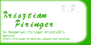 krisztian piringer business card